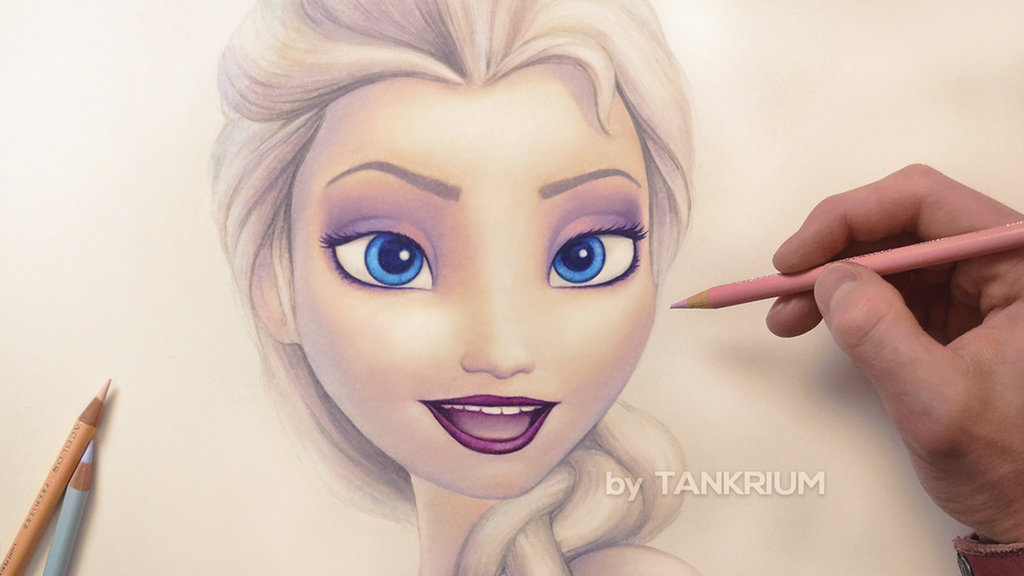 1024x576 Speed Drawing Elsa From Frozen8 By Tankrium