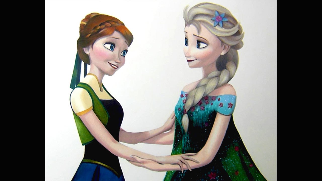 1280x720 How I Draw Elsa And Anna, Frozen Fever Drawing