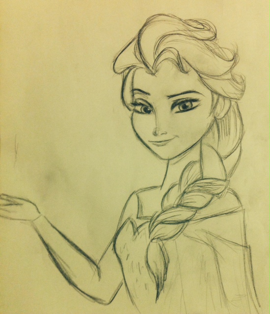 550x640 Frozen Elsa Fan Drawing 2 By Mikesem1
