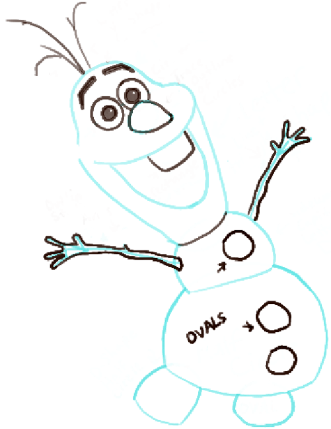 475x615 How To Draw Olaf The Snowman From Frozen With Easy Steps Tutorial