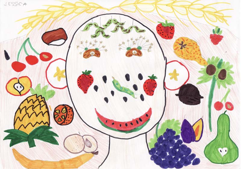800x560 Fruit And Vegetable Portraits (Giuseppe Arcimboldo) Kinderart