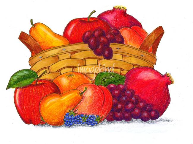 650x483 Stunning Fruit Basket Colored Pencil Drawings And Illustrations