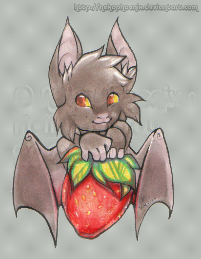 412x531 Fruit Bat By Nekophoenix