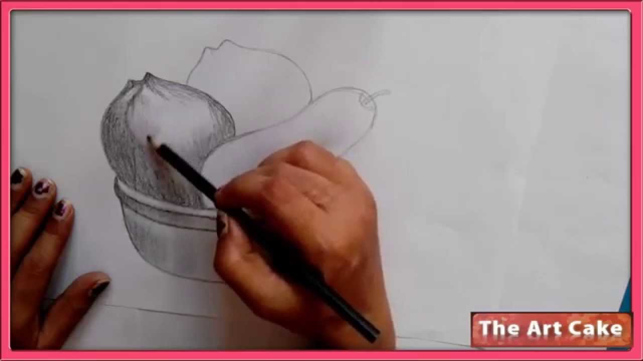 1280x720 Fruit Bowl Pencil Sketch. How To Draw Fruit Bowl