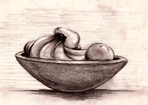 510x363 Pictures Bowl Of Fruit Drawing,
