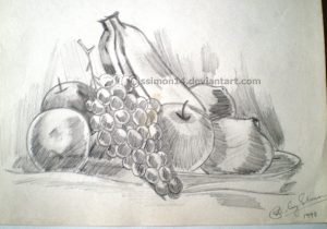 300x210 Still Life Drawing Fruit Bowl
