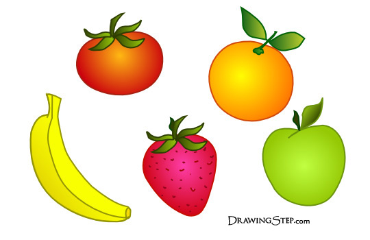 540x350 Funny Cartoon Fruit Drawings