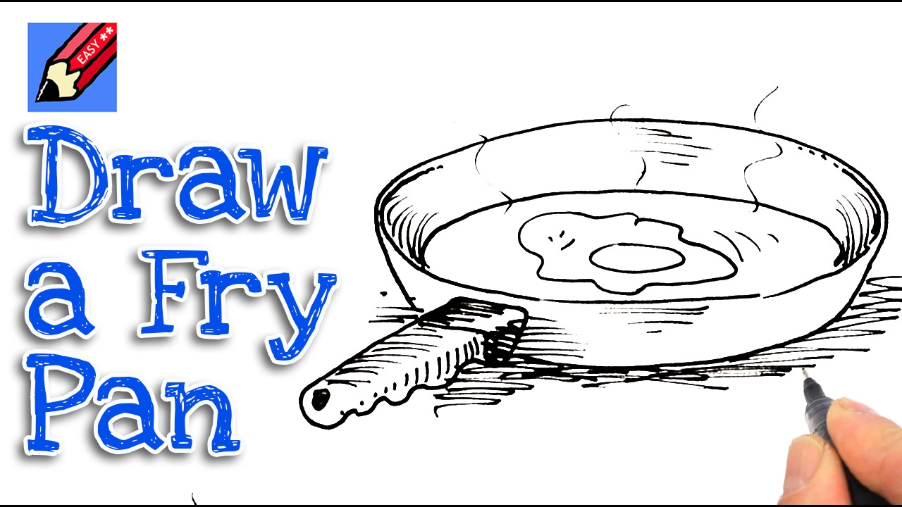 1280x720 Learn How To Draw A Frying Pan Real Easy For Kids And Beginners