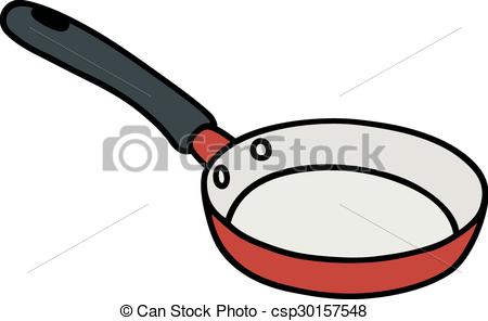 450x296 Red Pan. Hand Drawing Of A Red Small Frying Pan Eps Vector
