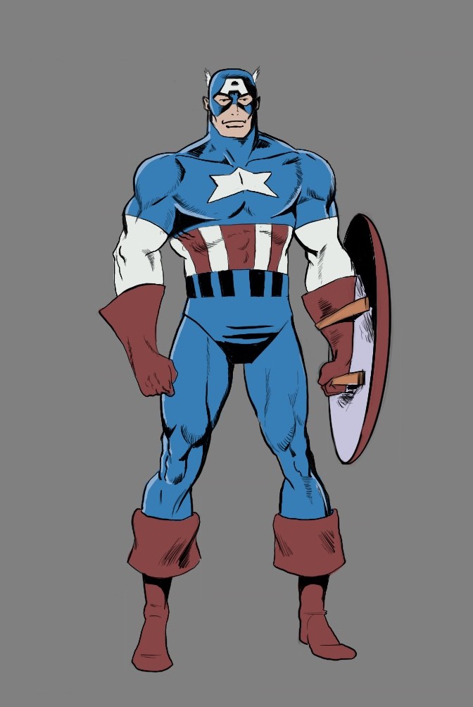 672x1003 How To Draw Captain America From Marvel