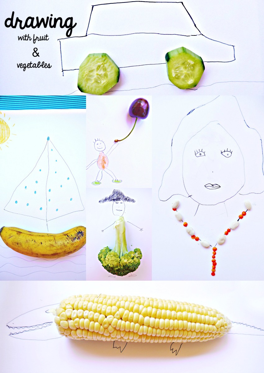 850x1200 Drawing Activity With Fruits And Vegetables Activities, Drawings