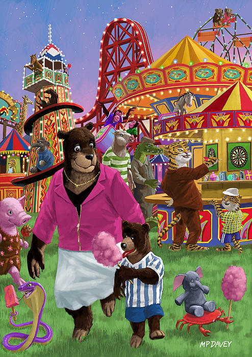 494x700 Animal Fun Fair Greeting Card For Sale By Martin Davey