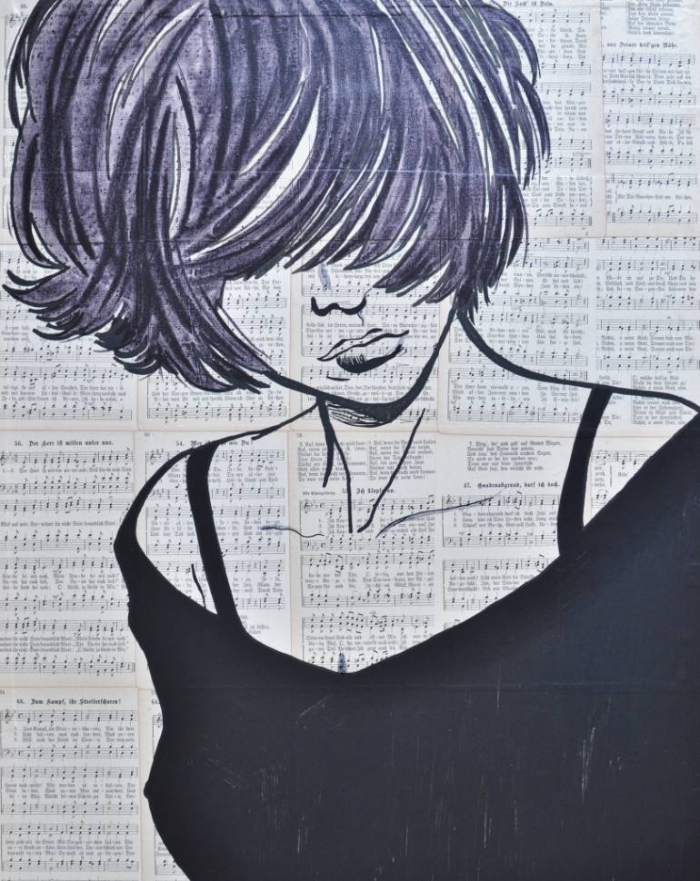 770x970 Saatchi Art Funky And Free Drawing By Martina Niederhauser Landtwing