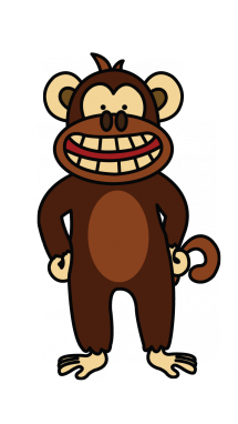 215x382 How To Draw A Funny Monkey, Easy Step By Step Drawing Tutorial