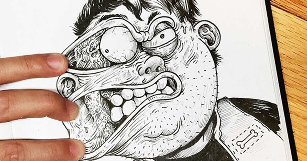 1200x630 Funny Illustrations Fight With Their Own Creator Bored Panda