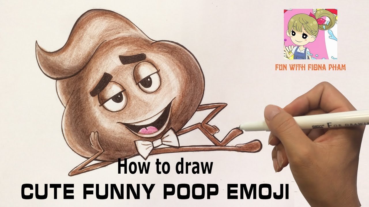 1280x720 How To Drawing Cute Funny Poop Emoji Characters From The Emoji