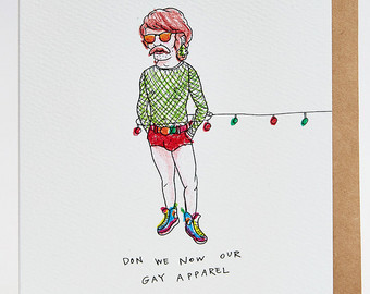 340x270 Gay Santa Card Etsy