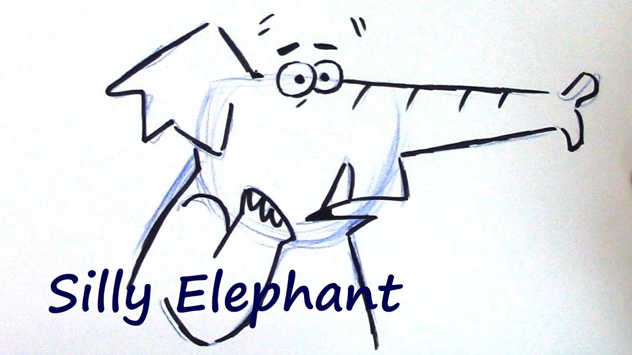 1280x720 How To Draw A Cartoon Animal For Beginners (Funny Elephant)