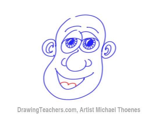 550x396 How To Draw A Funny Face Man