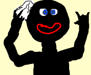 300x250 Black Guy Wipes But And Makes Funny Face