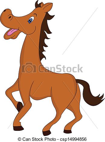 347x470 Illustration Of Funny Horse Cartoon Clipart Vector