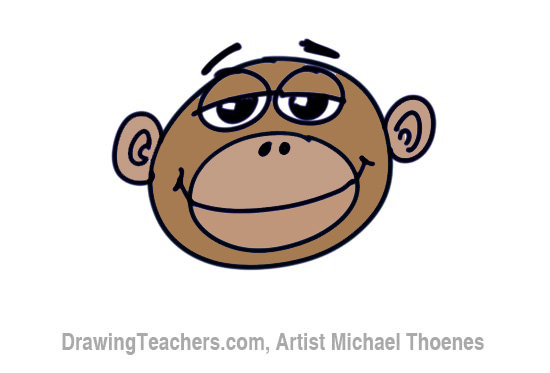 550x373 How To Draw A Funny Monkey Face