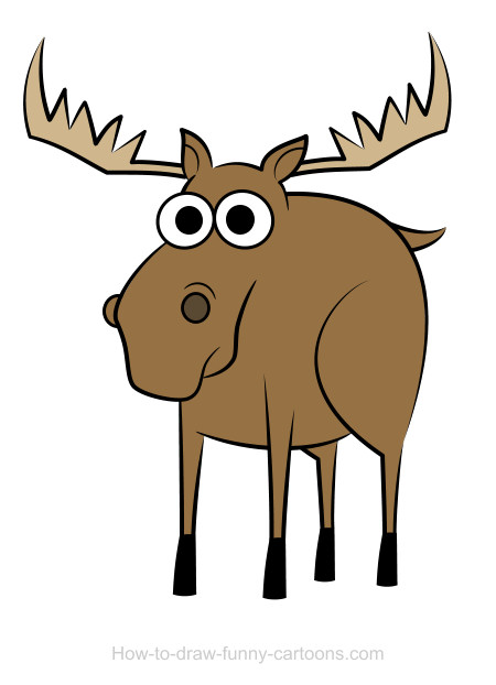 450x622 Moose Drawings (Sketching + Vector)