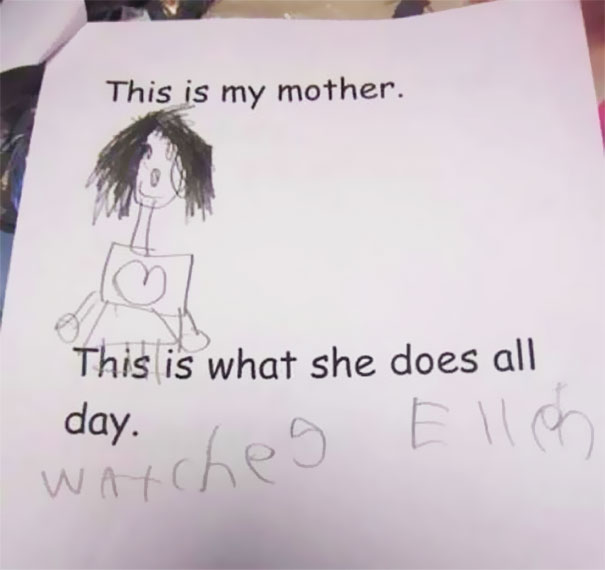 605x570 18 Times Kid Drawings Revealed Too Much About Their Parents