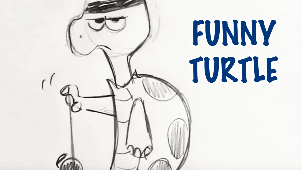 1280x720 How To Draw A Funny Turtle (Step By Step)