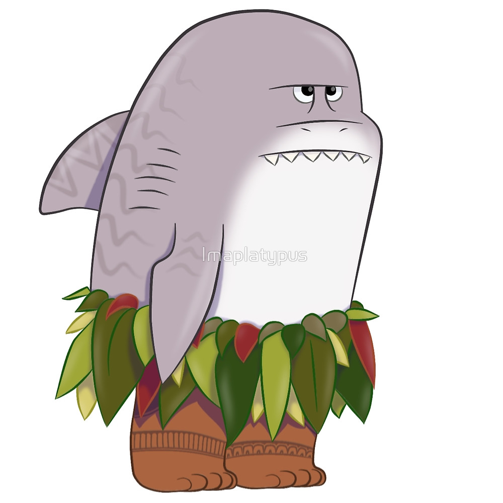 1000x1000 Funny Shark Head Maui By Imaplatypus Moana Funny
