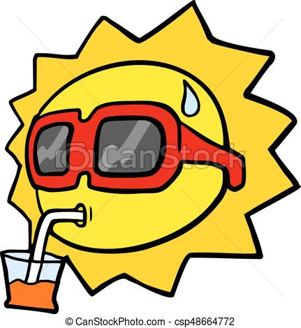 431x470 Creative Design Of Funny Sun Draw Vectors Illustration
