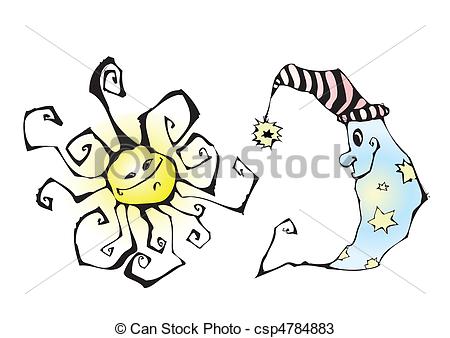 450x338 Funny Sun And Moon Vectors