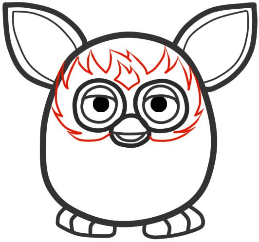 532x498 How To Draw Furby Boom Gradually Pencil