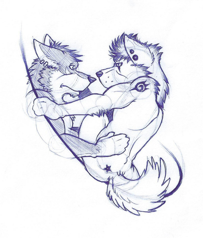 826x968 Furry Love Sketch By Wolf Lion