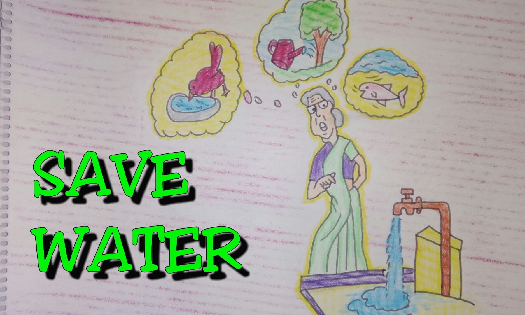 1800x1080 Drawing Save Water For Future Drawing Tutorial Drawing