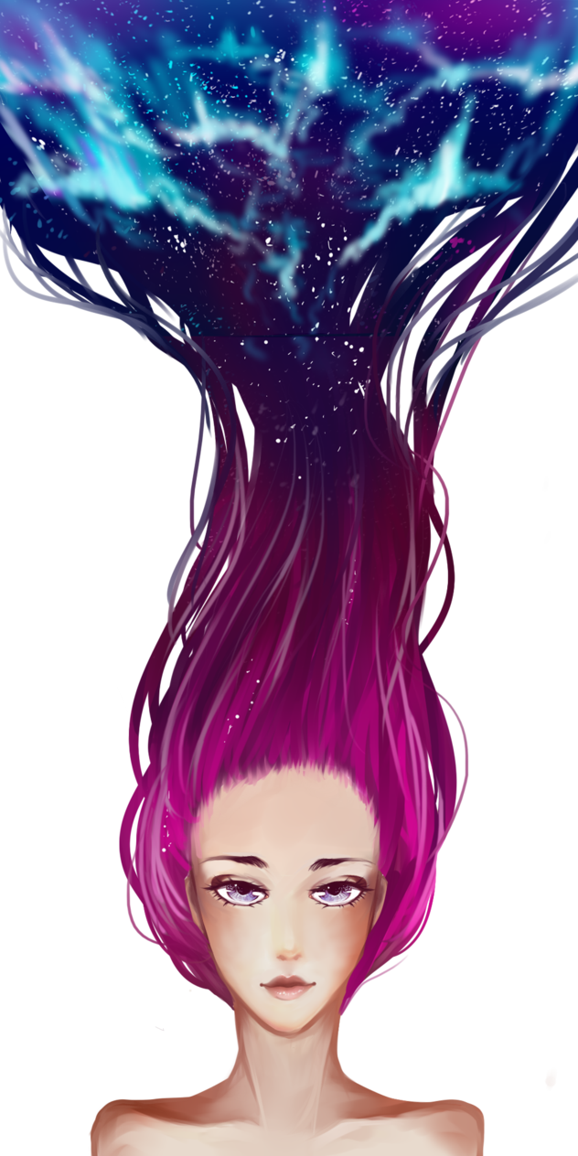 632x1264 Pin By Diego On Efecto Galaxia Galaxy Hair
