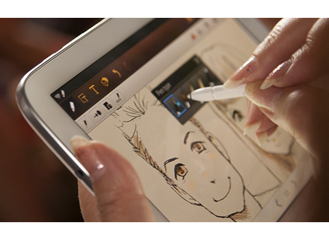 480x350 Painting Portraits On Galaxy Note Tablet 8.0