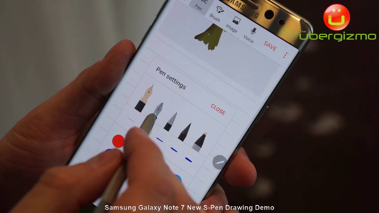 1280x720 Samsung Galaxy Note 7 S Pen Drawing Demo