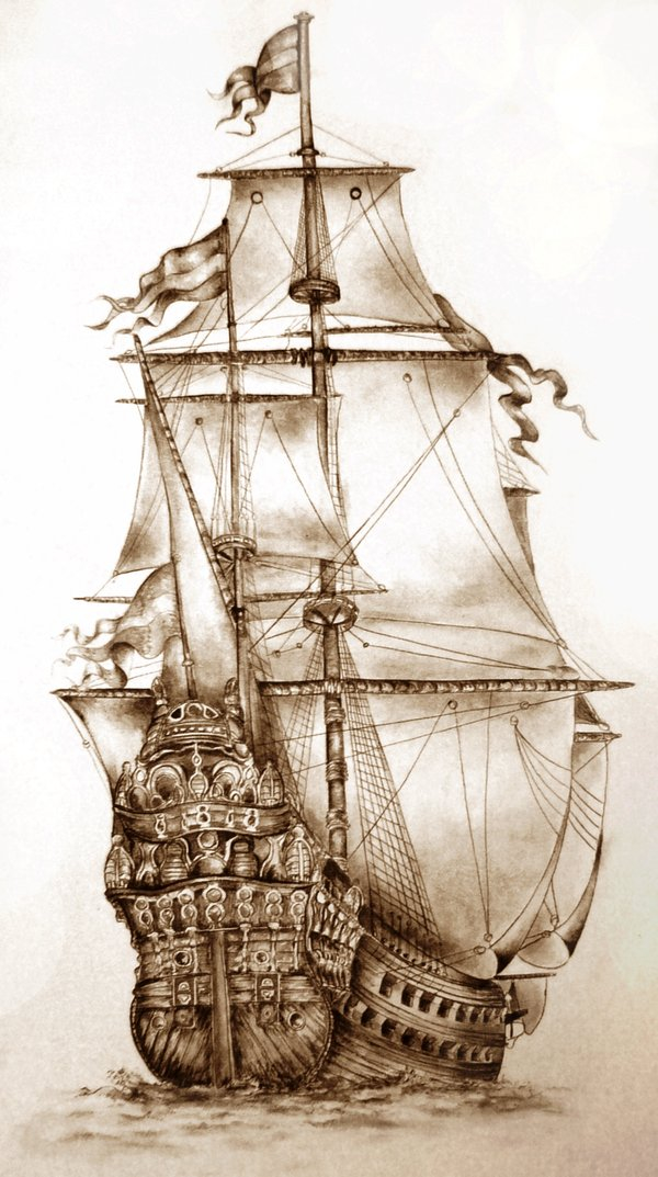 600x1073 Every Girl Needs A Galleon Tattoolove Tattoo