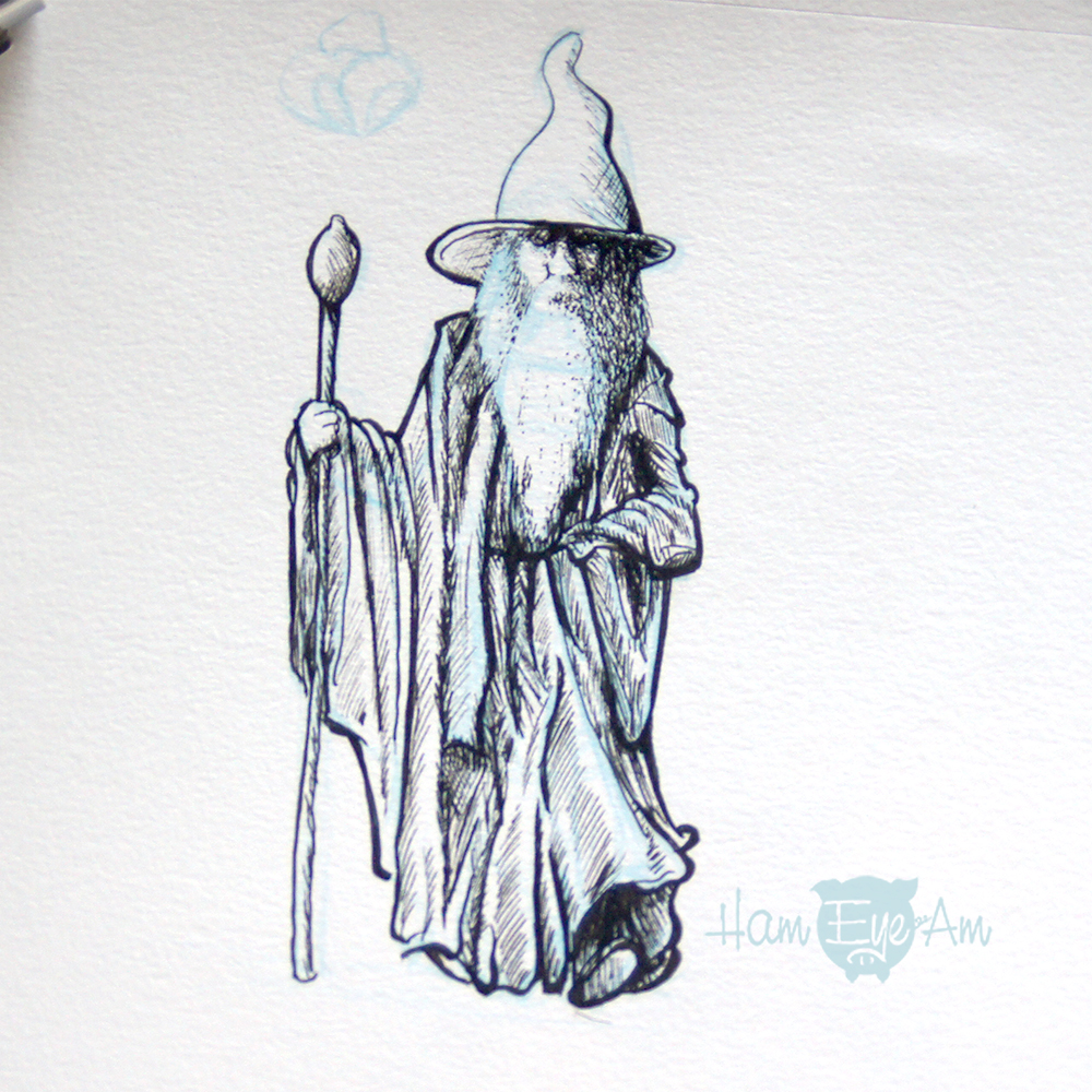 1000x1000 Gandalf In Ink Ham Eye Am