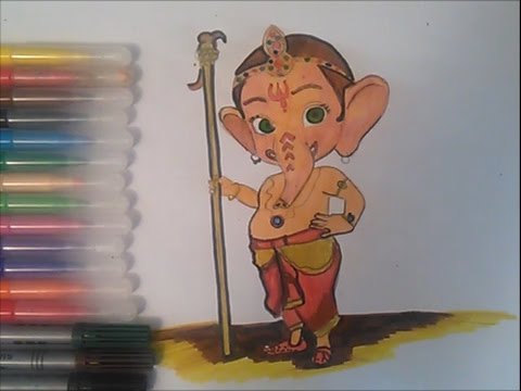 480x360 Ganesha Coloring Pages For Kids Speed Colouring Bal Ganesh
