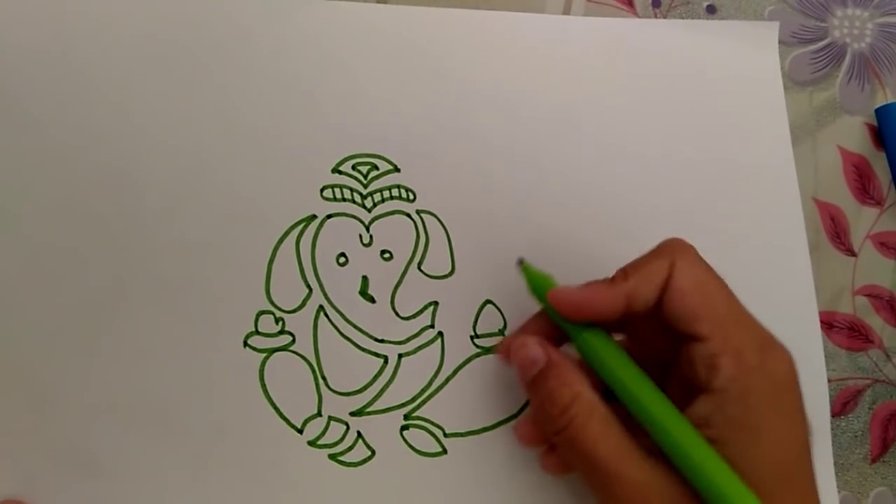 1280x720 A Simple Ganesh Drawing