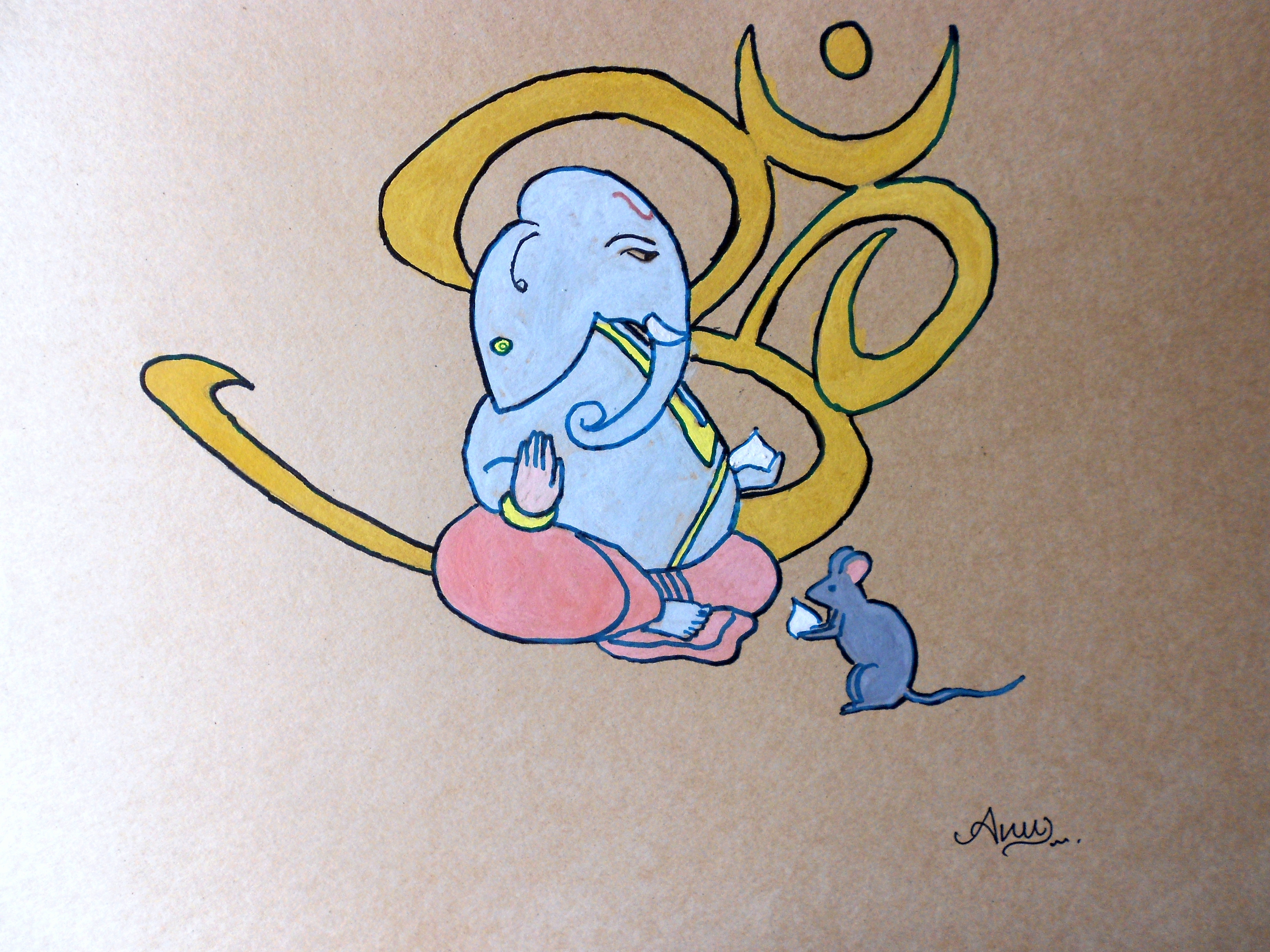 4320x3240 Ganpati Sketches Artistry
