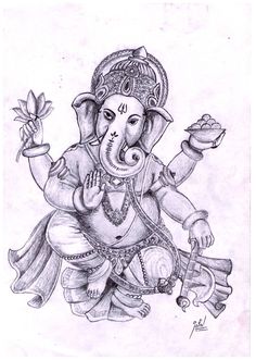 236x331 Lord Ganesha Pencil Sketch Beautiful! Ganesha Drawings