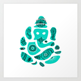 264x264 Ganesha Art Prints Society6