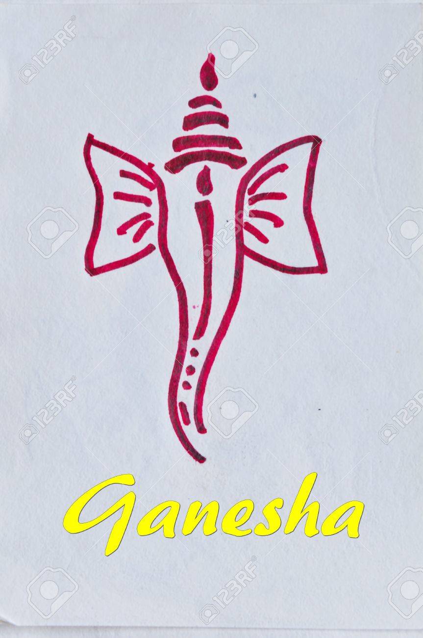 863x1300 Ganesha Drawing Stock Photo, Picture And Royalty Free Image. Image