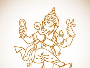 310x233 Sitting Ganesha Drawing Free Vectors Ui Download