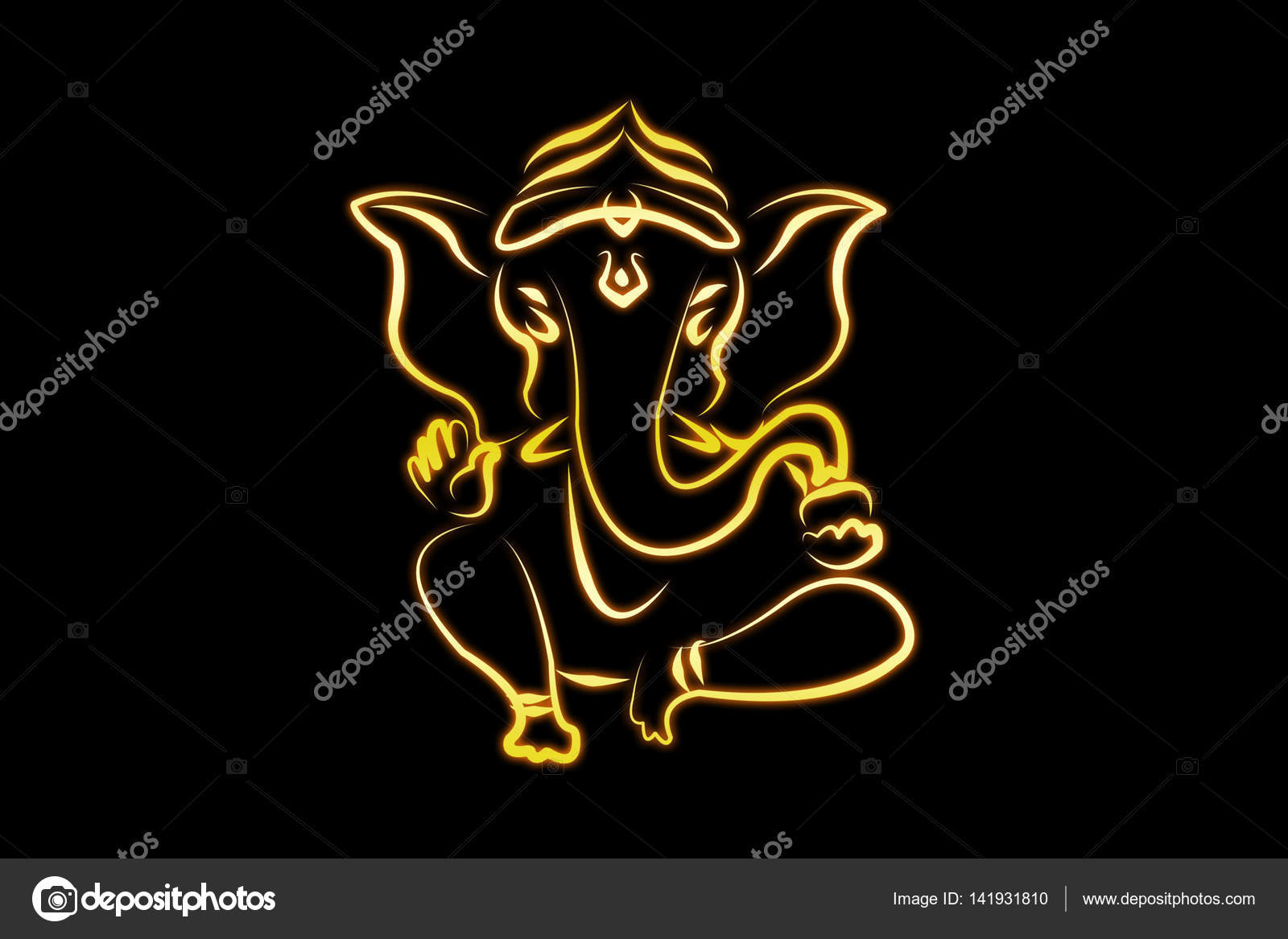 1600x1167 Hindu Ganesha Drawing Stock Photo Gobba