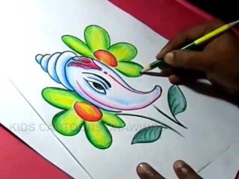 480x360 How To Draw Shanku Ganesha Drawing For Kids Step By Step
