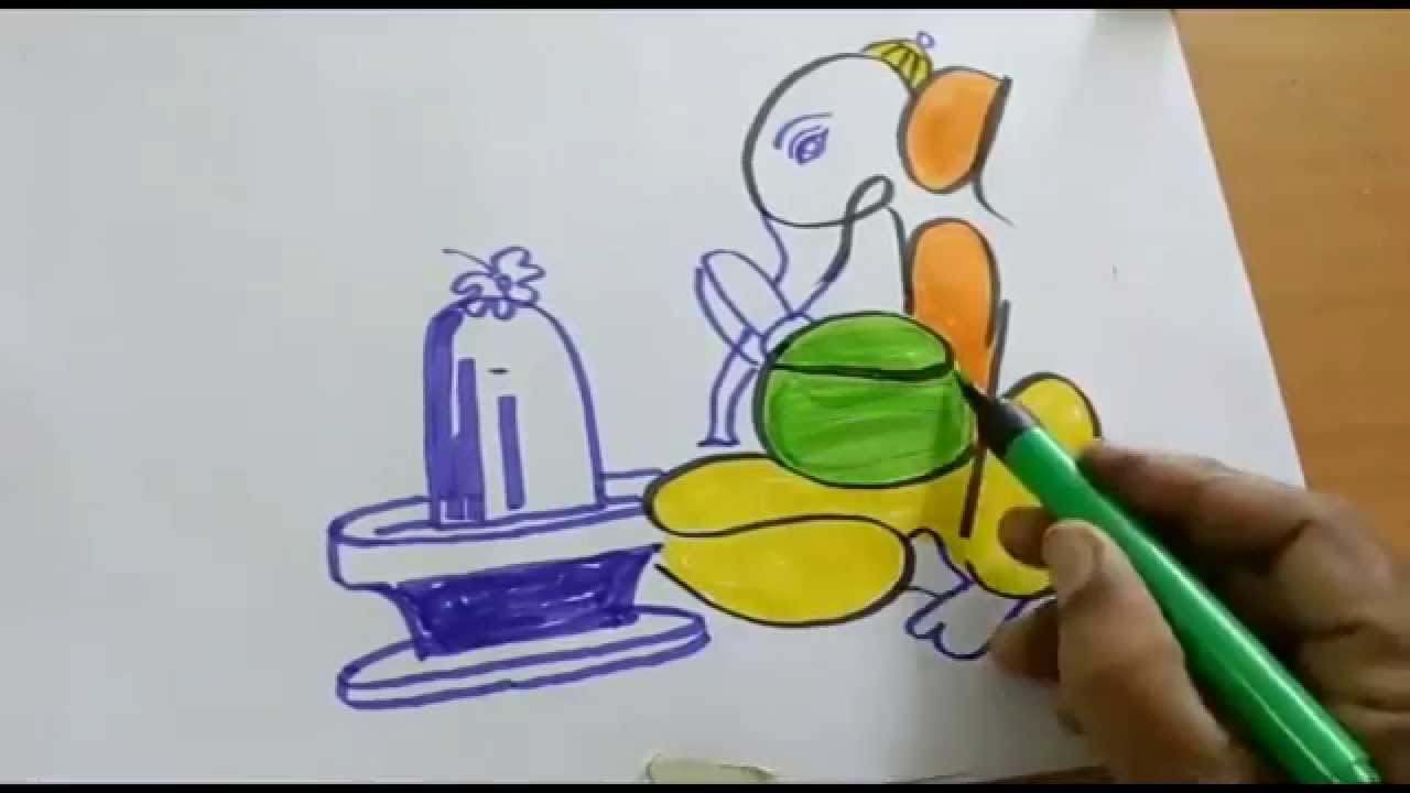 1280x720 How To Do Ganesha Drawing Step By Step For Kids